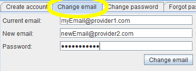 How to change the email