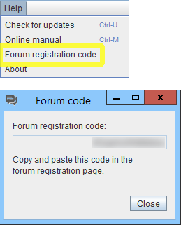 Forum Registration Code