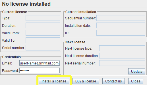 Installing a License