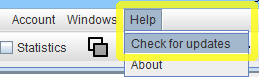 Open the Check for Updates Window