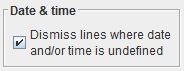 Dismiss Lines with Undefined Date/Time