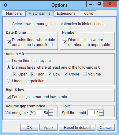 Options Window