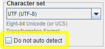 Do not auto detect