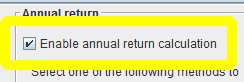 Enable annual return