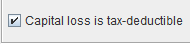 Capital loss is tax-deductible