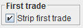 Strip the First Trade