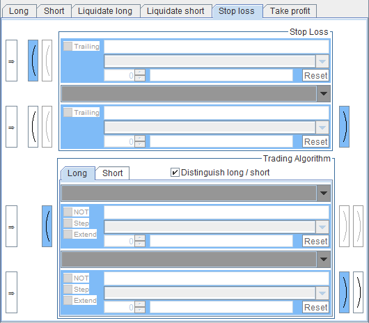 Stop Loss Tab