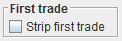 Strip first trade checkbox